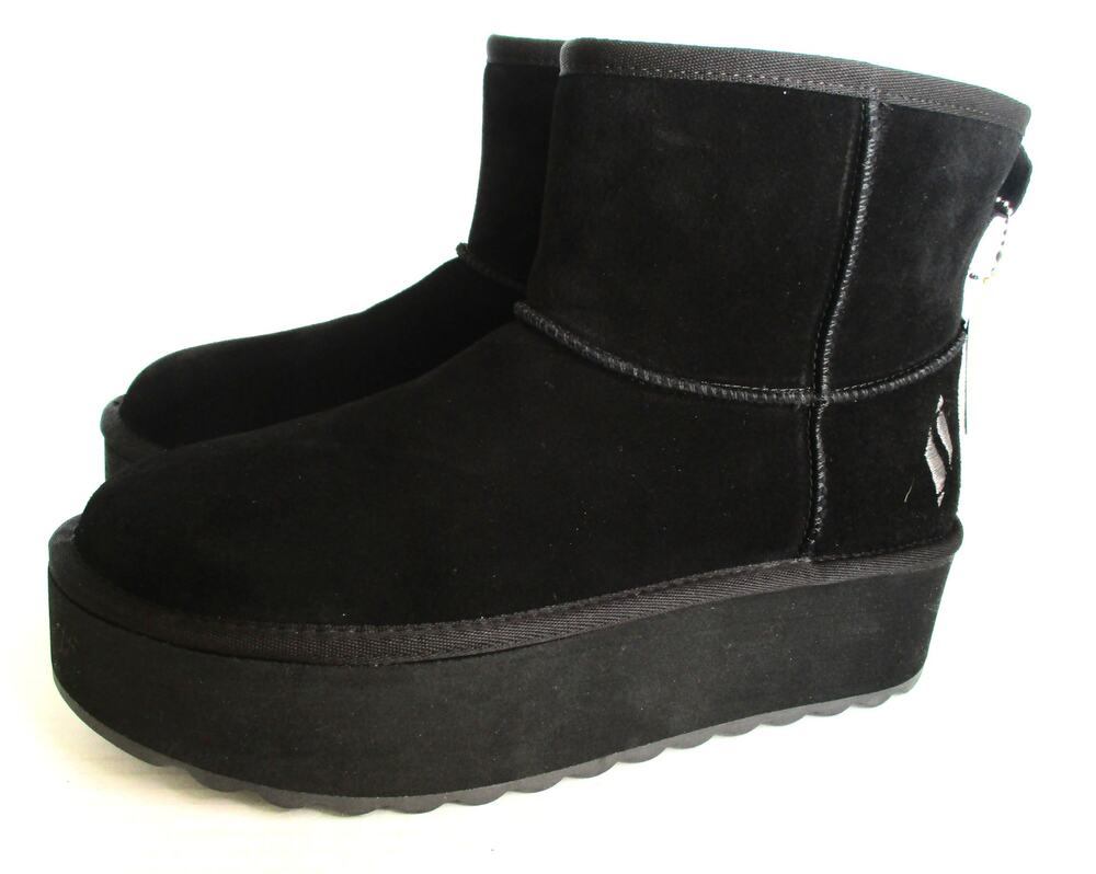 New SKECHERS Keepsakes Stacked Womens Platform Suede Pull On Boots Sz 8